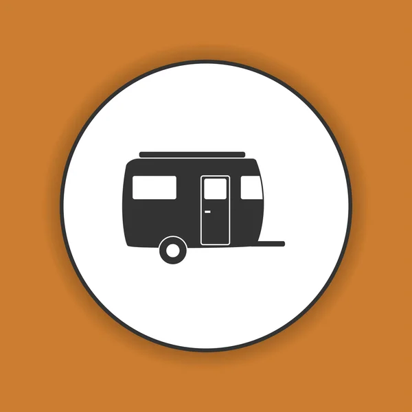 Camping aanhangwagen vector pictogram — Stockvector