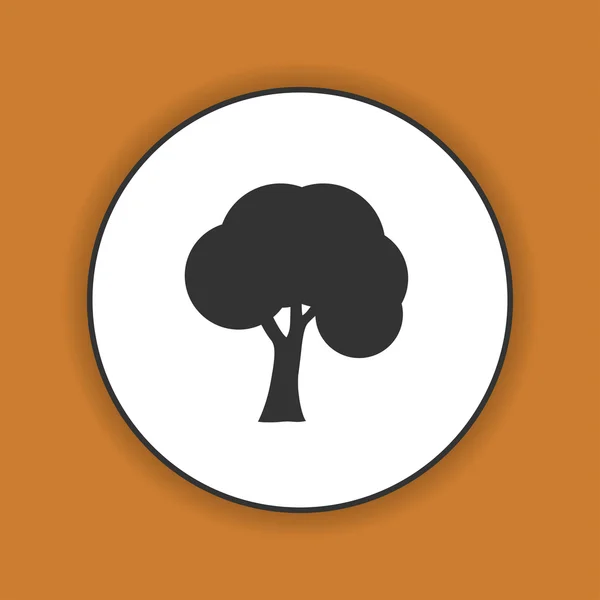 Bäume sind Symbole. flacher Designstil — Stockvektor