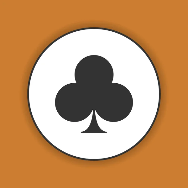 Ícone de poker. Plano — Vetor de Stock