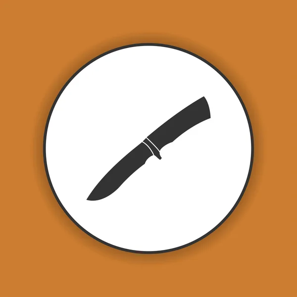 Icono del cuchillo. Plano — Vector de stock