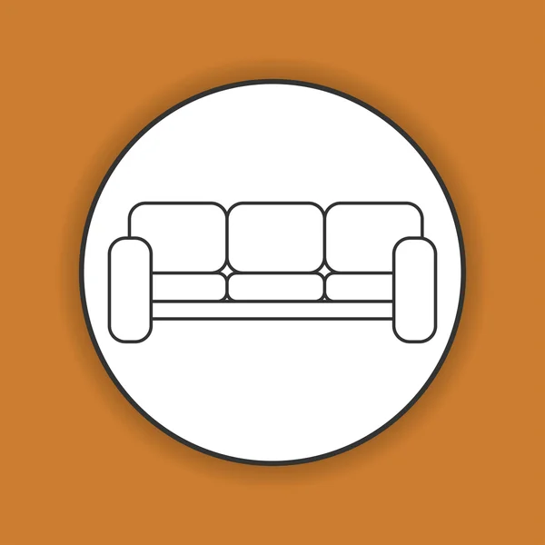 Des icônes de canapé. Design moderne icône de style plat . — Image vectorielle