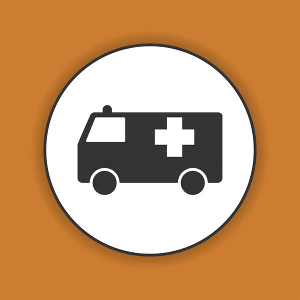 Ambulans simgesi. Düz 