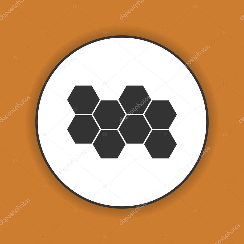 Honeycomb sign icon. Honey cells symbol.