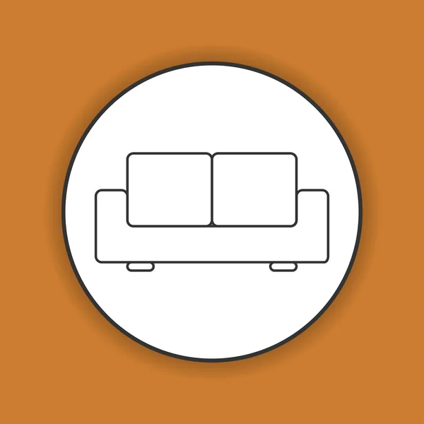 Sofa Icons.  Modern design flat style icon. — Stock Vector