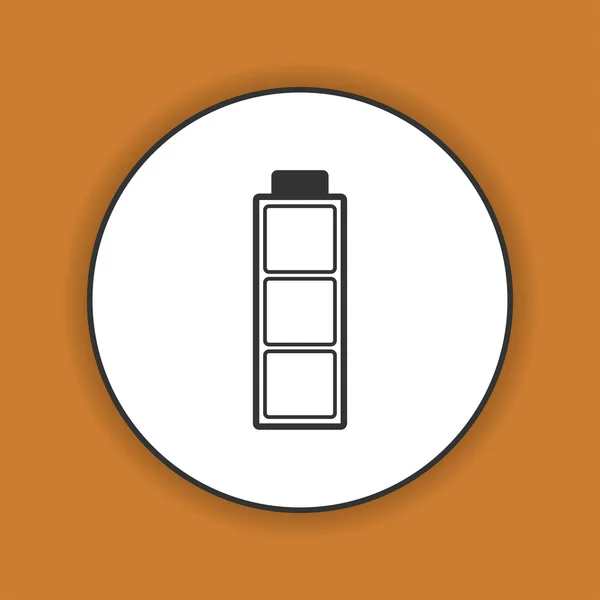 Batterijpictogram. Platte ontwerpstijl. — Stockvector