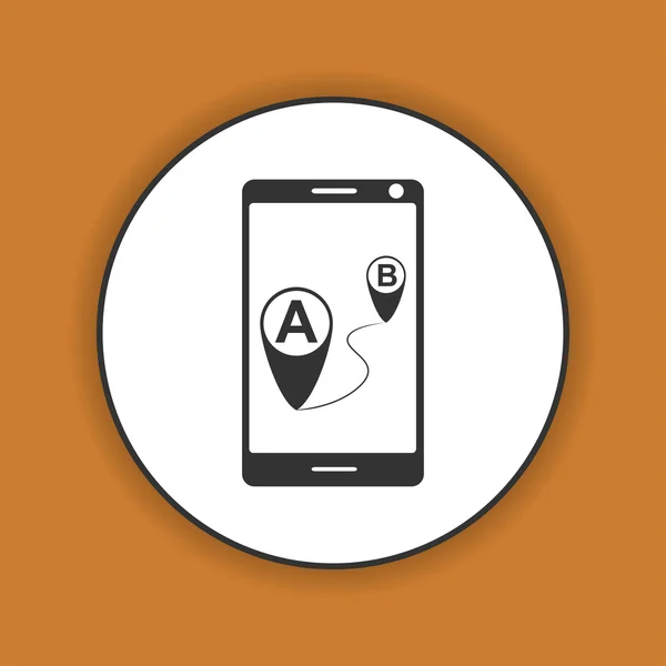 GPS smartphoner-pictogram — Stockvector