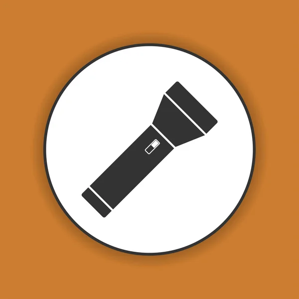 Zaklamp pictogram. Flat — Stockvector