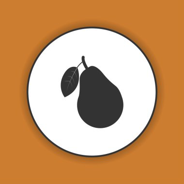 Bir armut simgesinin vektör illüstrasyonu