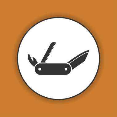 Swiss bıçak simgesi. Düz 