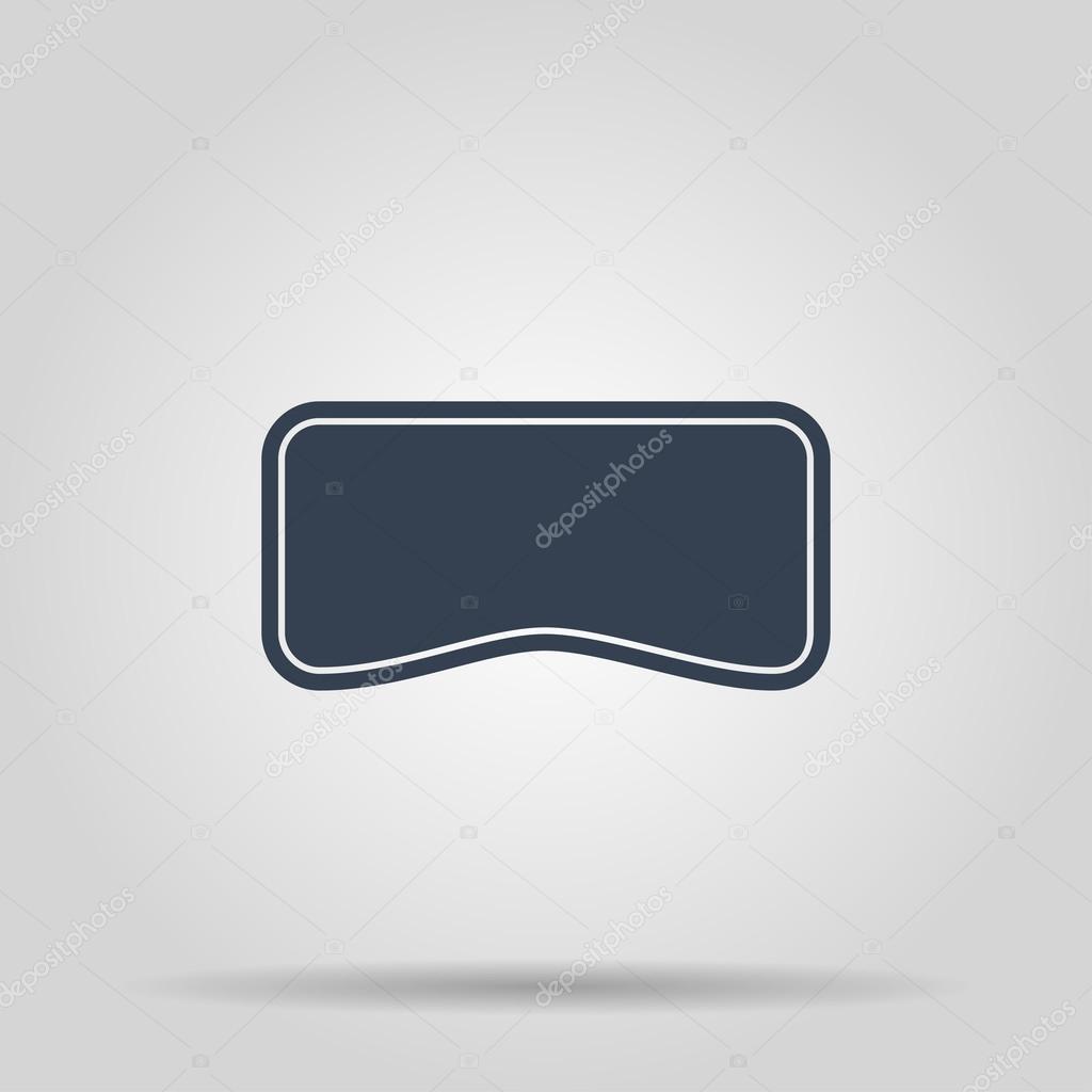 Virtual reality gaming and entertainment headset icon.
