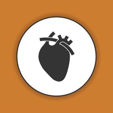 Vektör düz kalp simgesi. EPS 10.