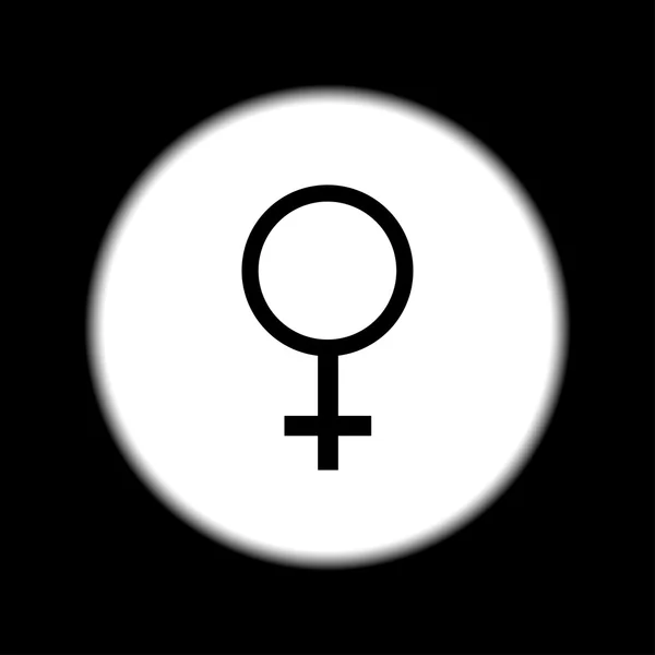 Weibliches Zeichen-Symbol — Stockvektor