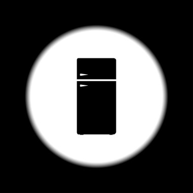 buzdolabı üzerinde parlak düğme simgesi. EPS-10