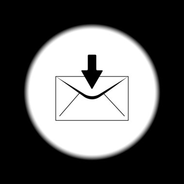 Zarf posta simgesi. düz tasarım stili.