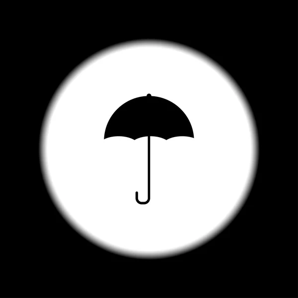 Paraplyskylt ikonen. Regnskyddssymbol. Platt design stil. — Stock vektor