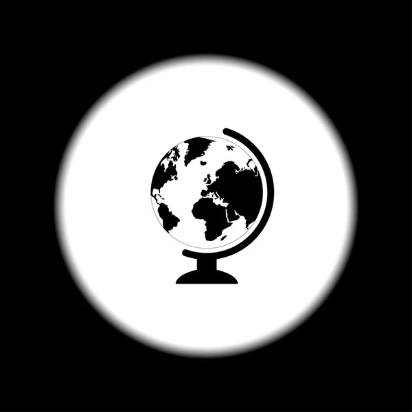 Geographie Schule Erde Globus Web-Symbol. Vektorillustration. — Stockvektor