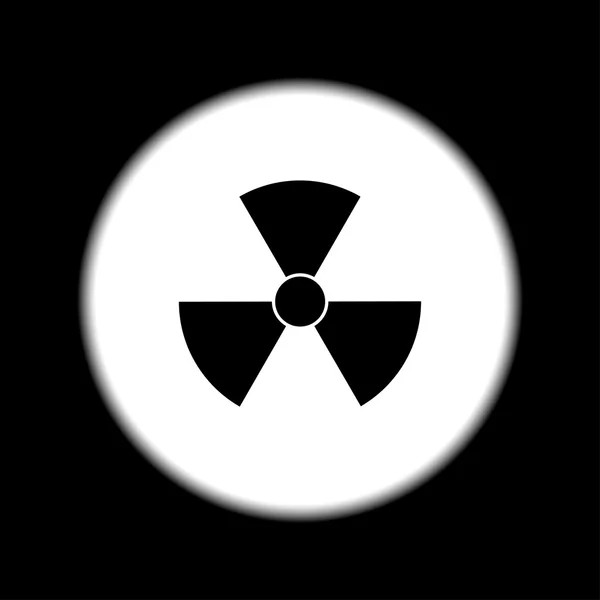 Símbolo de radiación. Estilo de diseño plano . — Vector de stock