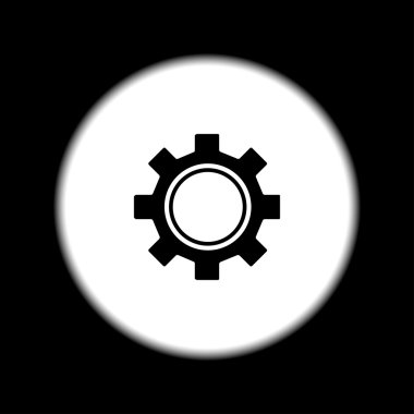 Vites simgesi, vektör çizimi. Düz tasarım biçimi.