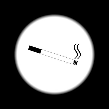 Sigara simgesi. Düz tasarım stili.