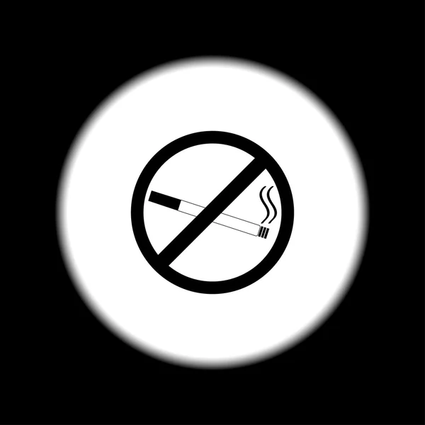 Nessun segno di fumo. Vettore isolato . — Vettoriale Stock