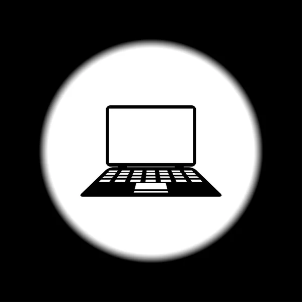 Illustration mit Laptop-Symbol — Stockvektor