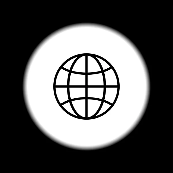 Мировая икона глобуса, значок пиктограммы — стоковый вектор
