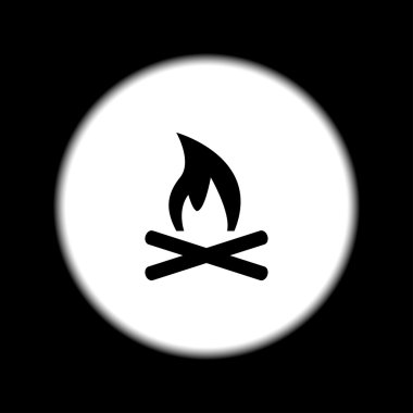 Bir ateş simgesinin vektör illüstrasyonu