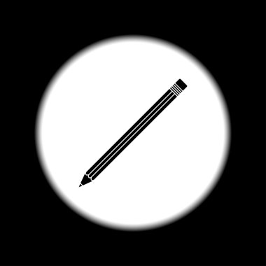 kurşun kalem simgesini. Düz tasarım stili.