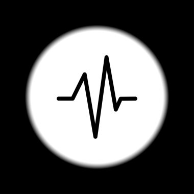 Kalp atışını, kardiyogram, tıp Icon - vektör