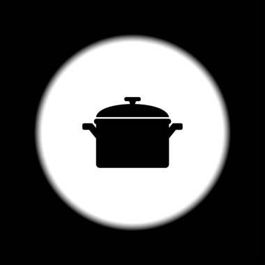 Tencere simgesi. Vektör çizim.