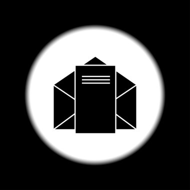 Zarf posta simgesi. düz tasarım stili.