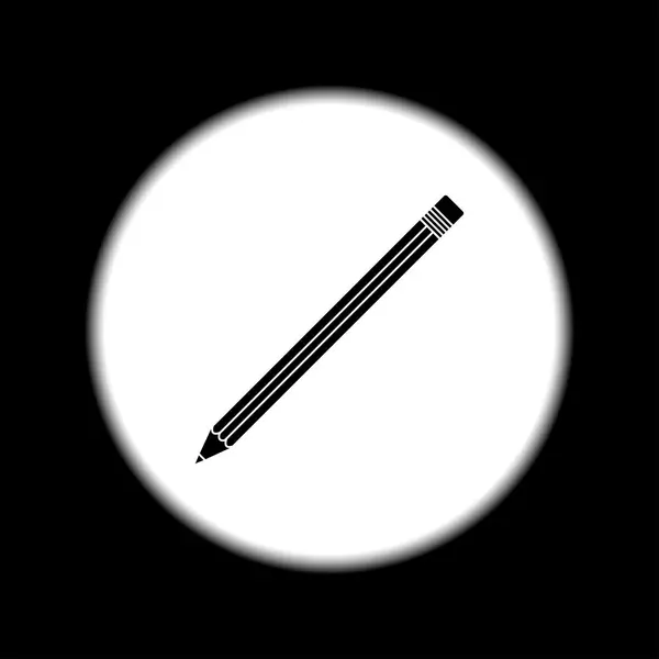 Icona a matita. Stile di design piatto . — Vettoriale Stock