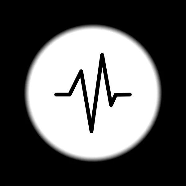Heart beat, Cardiogram, Medical icon - Vector — Stock Vector