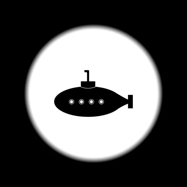 Submarine icon. Flat design style. — Stock Vector