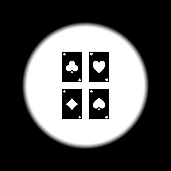 Spelkort-ikonen — Stock vektor