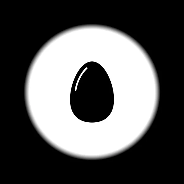 Egg Icon. Flat design style. — Stock Vector