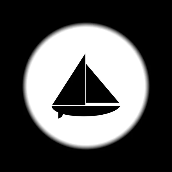 Boat vector black silhouette — Stock Vector