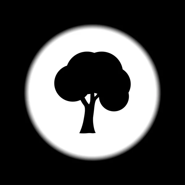 ไอคอนต้นไม้ สไตล์การออกแบบแบน — ภาพเวกเตอร์สต็อก