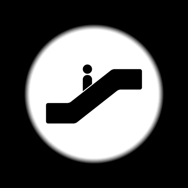 Escalator icon. Flat design style. — Stock Vector