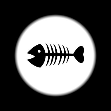 Balık iskeleti. Düz 