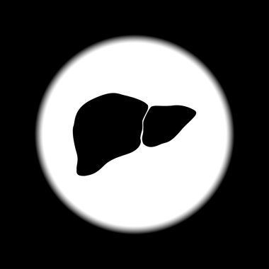 Vektör düz karaciğer simgesi