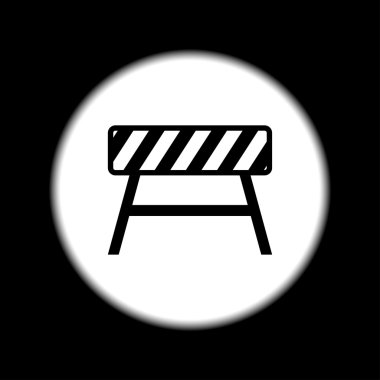 Yollara barikat simgesi. Düz 