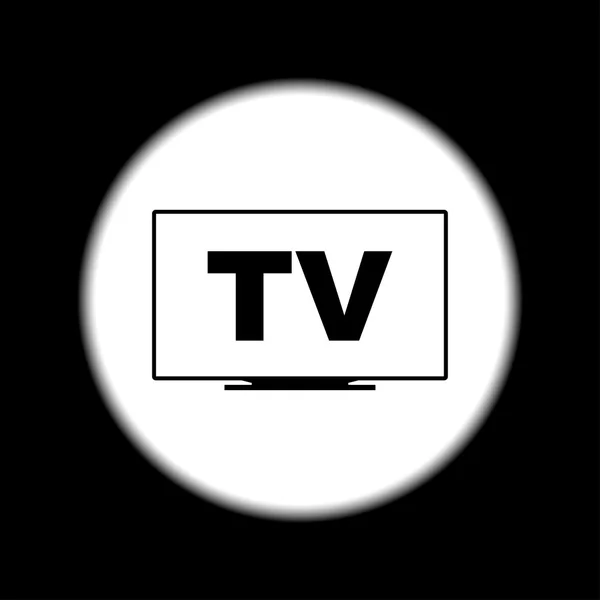 Icono de TV. Plano — Vector de stock