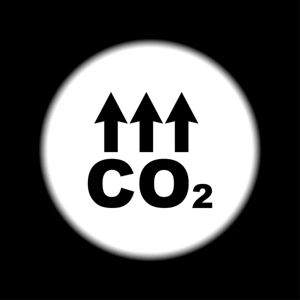 Chemistry sign. CO2 carbon dioxide icon — Stock Vector