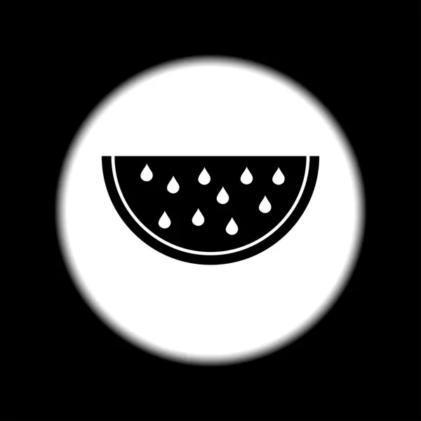 Vattenmelon slice skär vektor icon. — Stock vektor