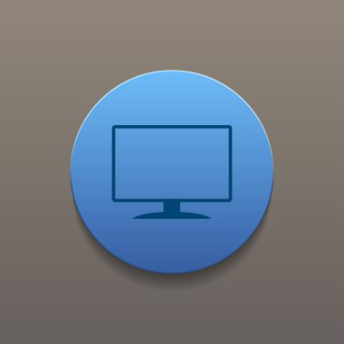 vektör monitör simgesini