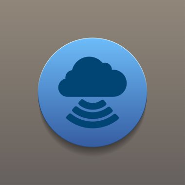 bulut simgesi, vektör illüstrasyonu. 