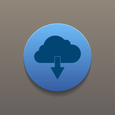 bulut simgesi, vektör illüstrasyonu. 