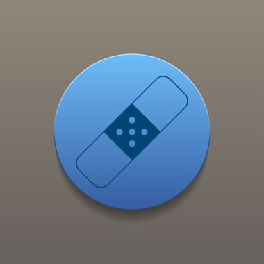 Alçı simgesi. Düz tasarım stili.