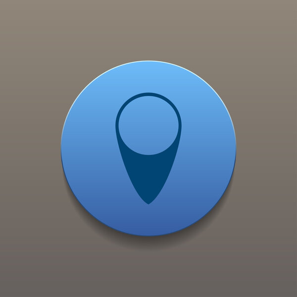 Map pointer flat icon, vector illustration. Flat design style